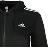 image:imageadidas Tall Essentials 3Stripes Fleece Full Zip HoodieBlackWhite