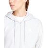 image:imageadidas Tall Essentials 3Stripes Fleece Full Zip HoodieLight Grey HeatherWhite