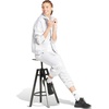 image:imageadidas Tall Essentials 3Stripes Fleece Full Zip HoodieLight Grey HeatherWhite