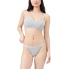 image:imageadidas Womens Active Essentials Cotton String Bikini UnderwearHeather Grey WhitePure Ruby