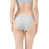 image:imageadidas Womens Active Essentials Cotton String Bikini UnderwearHeather Grey WhitePure Ruby