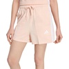 image:imageadidas Womens Essentials 3Stripes Cotton ShortsBlush PinkWhite