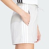 image:imageadidas Womens Essentials 3Stripes Cotton ShortsLight Grey Heather  White