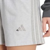 image:imageadidas Womens Essentials 3Stripes Cotton ShortsLight Grey Heather
