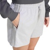 image:imageadidas Womens Essentials 3Stripes Cotton ShortsLight Grey HeatherMedium Grey Heather