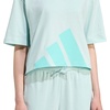 image:imageadidas Womens Essentials Big Logo Boyfriend TShirtHalo MintFlash Aqua