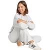 image:imageadidas Womens Essentials Small Logo FeelCozy Open Hem PantsLight Grey HeatherWhite