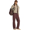 image:imageadidas Womens Essentials Small Logo FeelCozy Open Hem PantsShadow BrownWhite