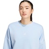 image:imageadidas Womens Essentials Small Logo FeelCozy SweatshirtGlow BlueWhite