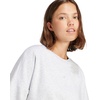 image:imageadidas Womens Essentials Small Logo FeelCozy SweatshirtLight Grey HeatherWhite