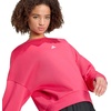 image:imageadidas Womens Essentials Small Logo FeelCozy SweatshirtPower PinkWhite