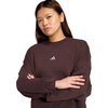 image:imageadidas Womens Essentials Small Logo FeelCozy SweatshirtShadow BrownWhite