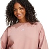 image:imageadidas Womens Essentials Small Logo FeelCozy SweatshirtWarm ClayWhite