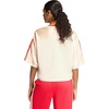 image:imageadidas Womens Stadium Mesh TShirtCrystal LinenOff WhitePure Ruby
