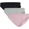 image:imageadidas Womens Active Seamless Bikini Brief UnderwearBlackWonder SilverClear Pink