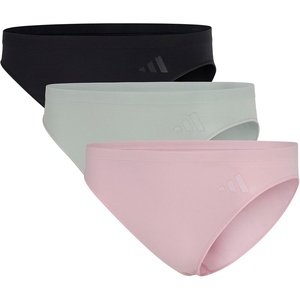 image:imageadidas Womens Active Seamless Bikini Brief UnderwearBlackWonder SilverClear Pink