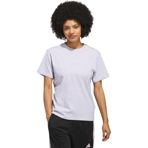 image:imageadidas Womens Bow on Linear Logo Graphic TShirtLight Grey Heather