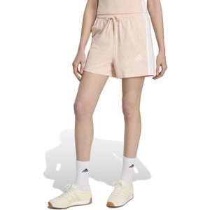 image:imageadidas Womens Essentials 3Stripes Cotton ShortsBlush PinkWhite