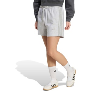 image:imageadidas Womens Essentials 3Stripes Cotton ShortsLight Grey Heather