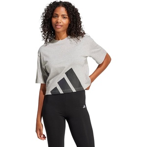 image:imageadidas Womens Essentials Big Logo Boyfriend TShirtMedium Grey HeatherBlack
