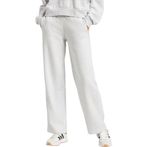image:imageadidas Womens Essentials Small Logo FeelCozy Open Hem PantsLight Grey HeatherWhite