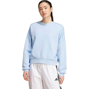 image:imageadidas Womens Essentials Small Logo FeelCozy SweatshirtGlow BlueWhite