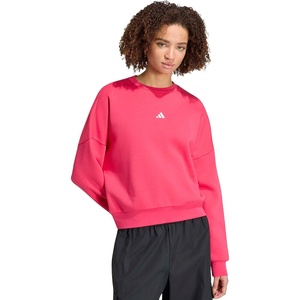 image:imageadidas Womens Essentials Small Logo FeelCozy SweatshirtPower PinkWhite