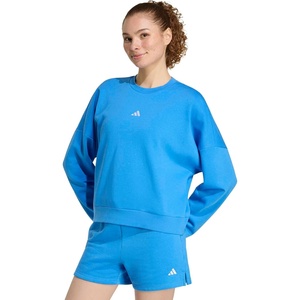 image:imageadidas Womens Essentials Small Logo FeelCozy SweatshirtRay BlueWhite