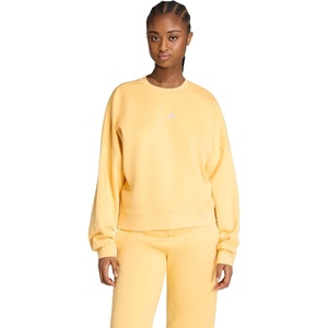 image:imageadidas Womens Essentials Small Logo FeelCozy SweatshirtSemi Ice TangerineWhite
