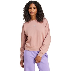 image:imageadidas Womens Essentials Small Logo FeelCozy SweatshirtWarm ClayWhite
