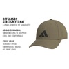 image:imageAdidas Mens Gameday Hat  Athletic Baseball Cap Stretch FitOlive Strata GreenBlackOffseason