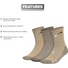 image:imageadidas Mens Cushioned X Socks 3 Pairs Multiple Heights Durable amp ComfortableBeige ToneBlanch CargoBlackMidcrew3