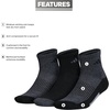 image:imageadidas Mens Cushioned X Socks 3 Pairs Multiple Heights Durable amp ComfortableBlackOnix GreyGreyQuarter3