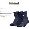 image:imageadidas Mens Cushioned X Socks 3 Pairs Multiple Heights Durable amp ComfortableNight Marine BlueLegend Ink BlueGreyMidcrew3