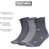 image:imageadidas Mens Cushioned X Socks 3 Pairs Multiple Heights Durable amp ComfortableOnix GreyClear Onix GreyAcid OrangeMidcrew3