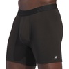 image:imageadidas Mens Luxe Underwear 3Pack Boxer Briefs or Trunks Premium Ultra Soft ComfortBlackHeather BlackBlackBoxer Brief