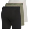 image:imageadidas Mens Luxe Underwear 3Pack Boxer Briefs or Trunks Premium Ultra Soft ComfortBlackHeather Olive StrataWonder Alumina GreyBoxer Brief