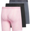image:imageadidas Mens Microfiber Boxer Briefs 3pack performance Stretch Moisturewicking UnderwearAdi Summit Clear Pinktrue PinkBlackOnix Grey