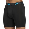 image:imageadidas Mens Microfiber Boxer Briefs 3pack performance Stretch Moisturewicking UnderwearBlackLucid AquamarinePure Orange