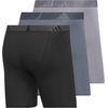 image:imageadidas Mens Microfiber Boxer Briefs 3pack performance Stretch Moisturewicking UnderwearBlackOnix GreyGrey