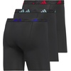 image:imageadidas Mens Microfiber Boxer Briefs 3pack performance Stretch Moisturewicking UnderwearBlackTeam Royal BlueBetter Scarlet