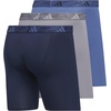 image:imageadidas Mens Microfiber Boxer Briefs 3pack performance Stretch Moisturewicking UnderwearCollegiate NavyGreyCrew Blue
