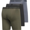 image:imageadidas Mens Microfiber Boxer Briefs 3pack performance Stretch Moisturewicking UnderwearOlive Strata GreenBlackOnix Grey