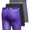 image:imageadidas Mens Microfiber Boxer Briefs 3pack performance Stretch Moisturewicking UnderwearPerformance Mirage Pure Purplesolar Purplelight PurpleBlackOnix Grey