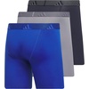 image:imageadidas Mens Microfiber Boxer Briefs 3pack performance Stretch Moisturewicking UnderwearTeam Royal BlueGreyLegend Ink Blue