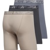 image:imageadidas Mens Microfiber Boxer Briefs 3pack performance Stretch Moisturewicking UnderwearWonder BeigeCarbon GreyOnix Grey