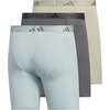 image:imageadidas Mens Microfiber Boxer Briefs 3pack performance Stretch Moisturewicking UnderwearWonder Sage GreenGrey SixWonder Cargo Khaki