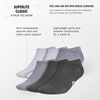 image:imageadidas Mens Superlite No Show Socks 6 Pairs Lightweight amp BreathableClassicCool Light HeatherAurora Ruby RedDark Blue