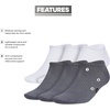 image:imageadidas Mens Superlite No Show Socks 6 Pairs Lightweight amp BreathableClassicWhiteBlackOnix Grey