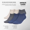 image:imageadidas Mens Superlite No Show Socks 6 Pairs Lightweight amp BreathableClassicWonder BeigeOnix GreyTech Indigo Blue